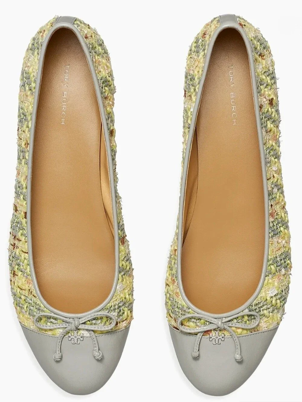 NWOB Tory Burch Leather Tweed Ballet Flats. Size 7.5